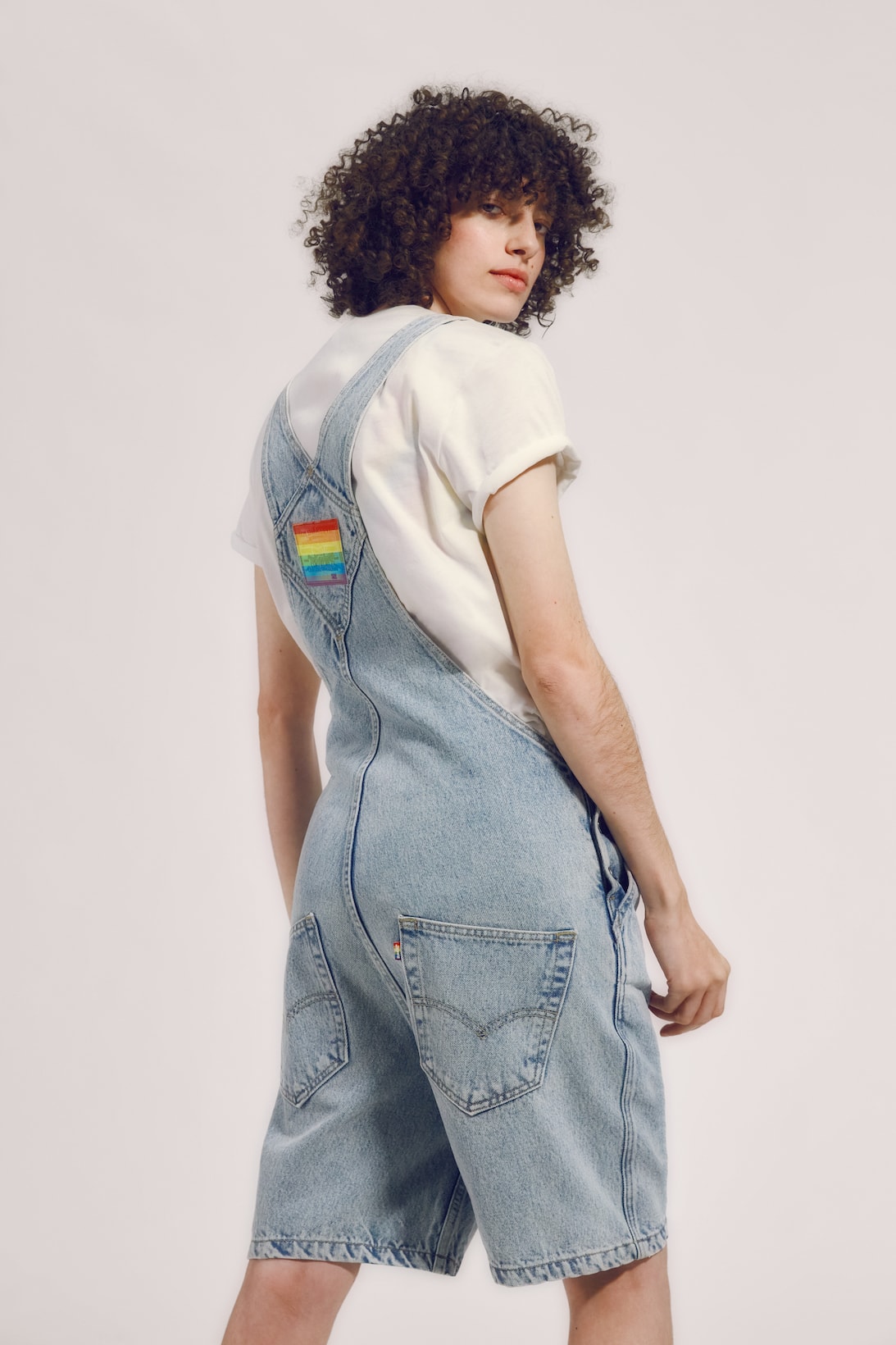 levis pride lgbtqia collection all pronouns love tee t shirt denim overall