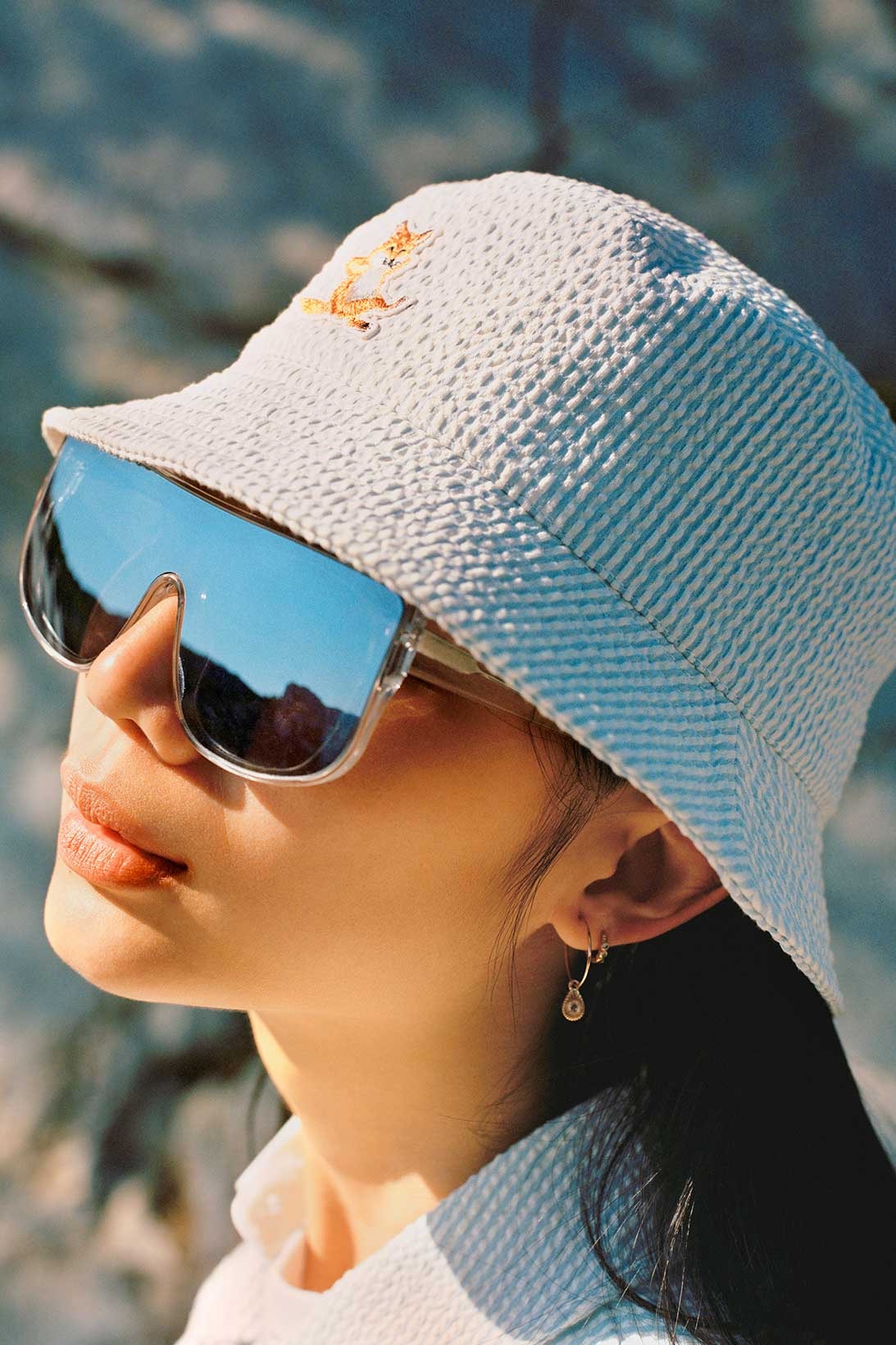 maison kitsune helinox chillax fox heart of summer collaboration bucket hat shades sunglasses
