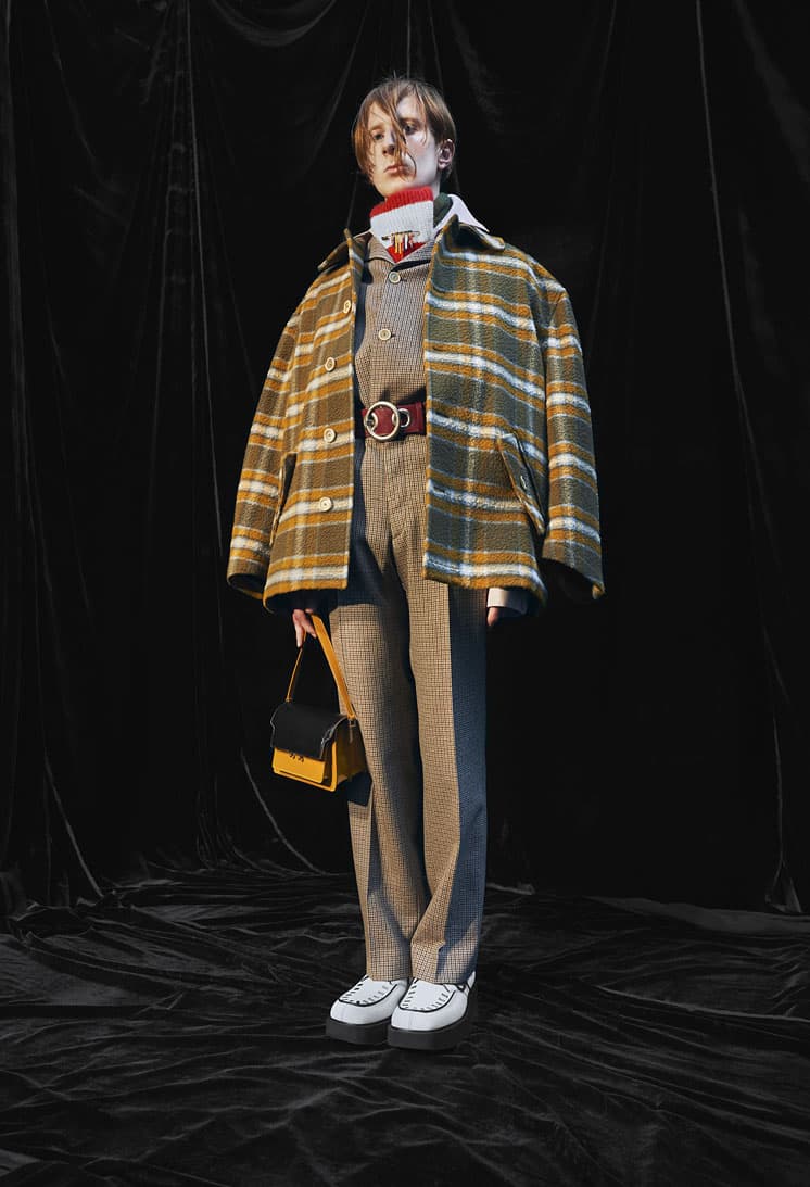 marni fall winter collection lookbook romanticism coats suits accessories handbags shoes 