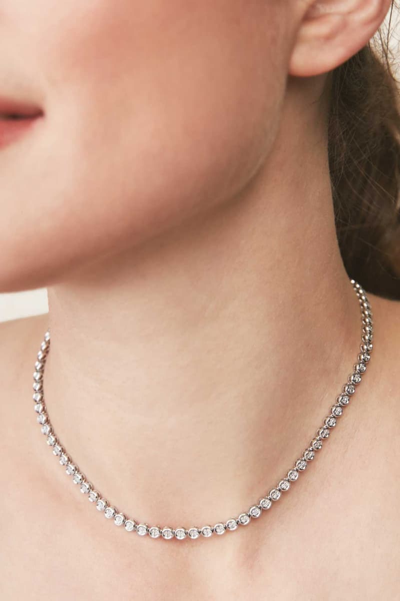 Mejuri Micro-Pavé Diamond Rivière Bridal Jewelry Collection necklace