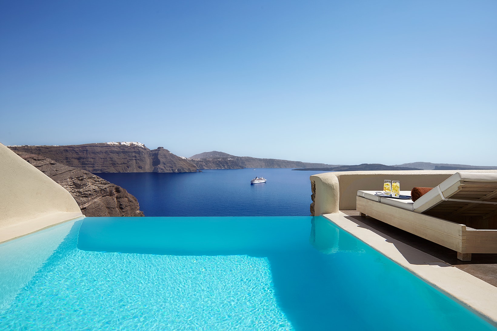 Mystique Hotel Santorini Greece Travel Interior Villas Suites pool sea