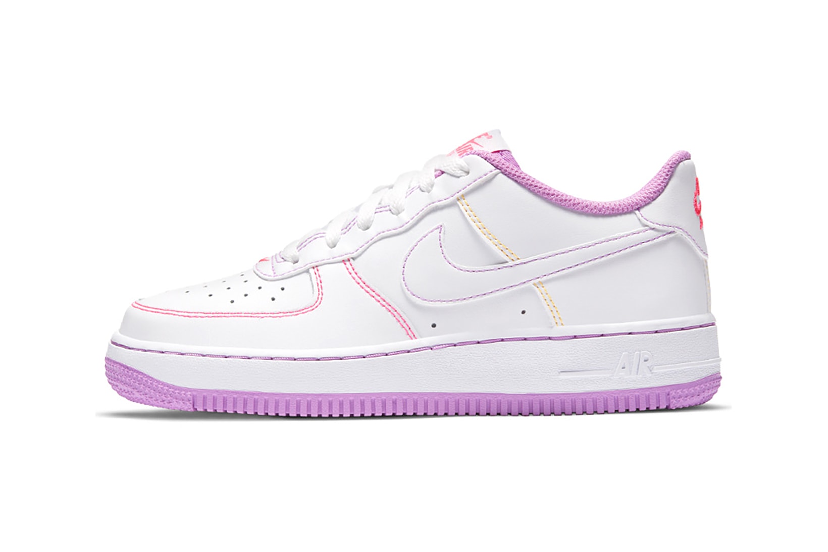 Nike Air Force 1 AF1 Fuchsia Glow Sneakers White Pink Purple Kicks Footwear Lateral