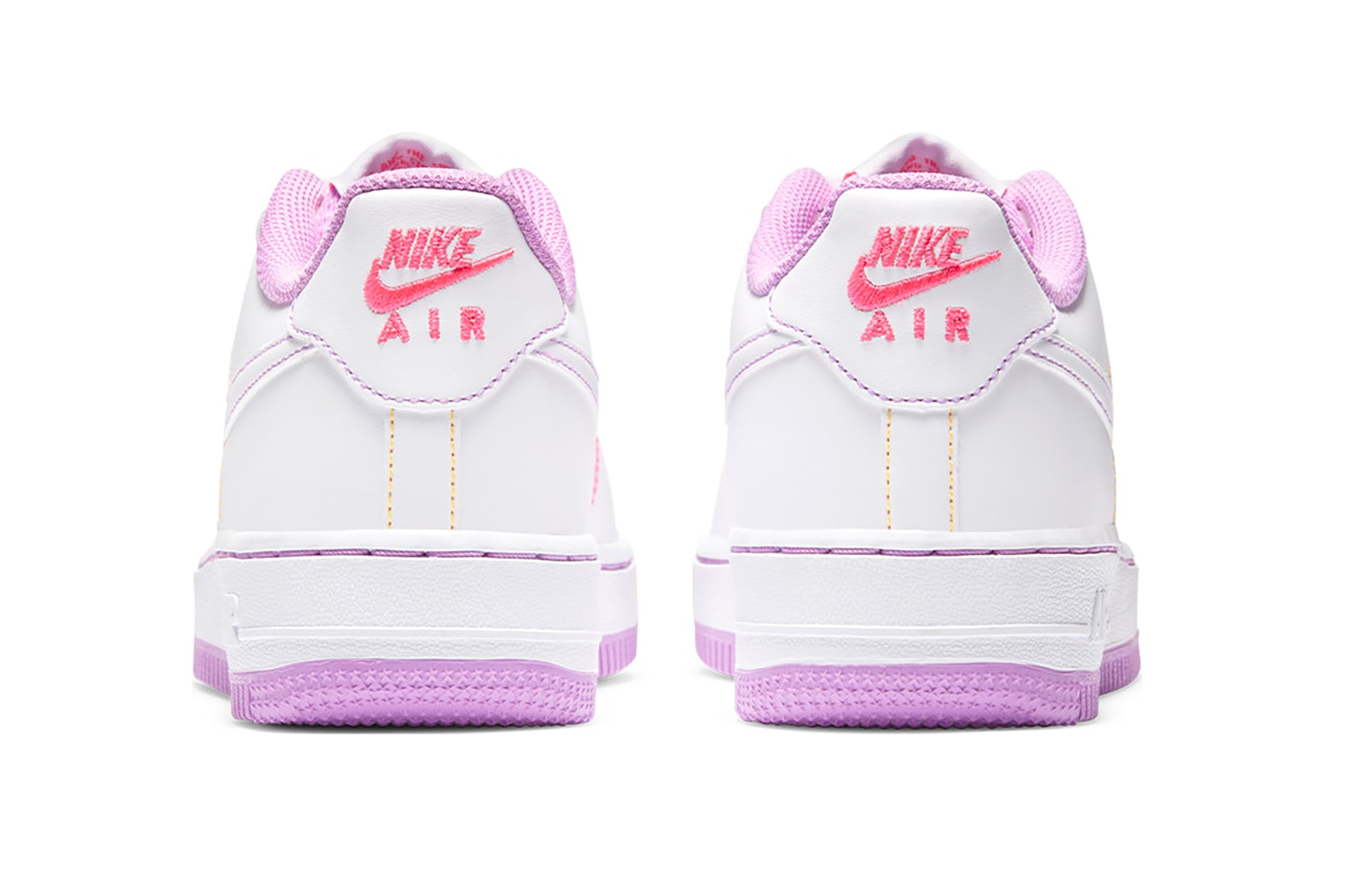 Nike Air Force 1 AF1 Fuchsia Glow Sneakers White Pink Purple Kicks Footwear Heel