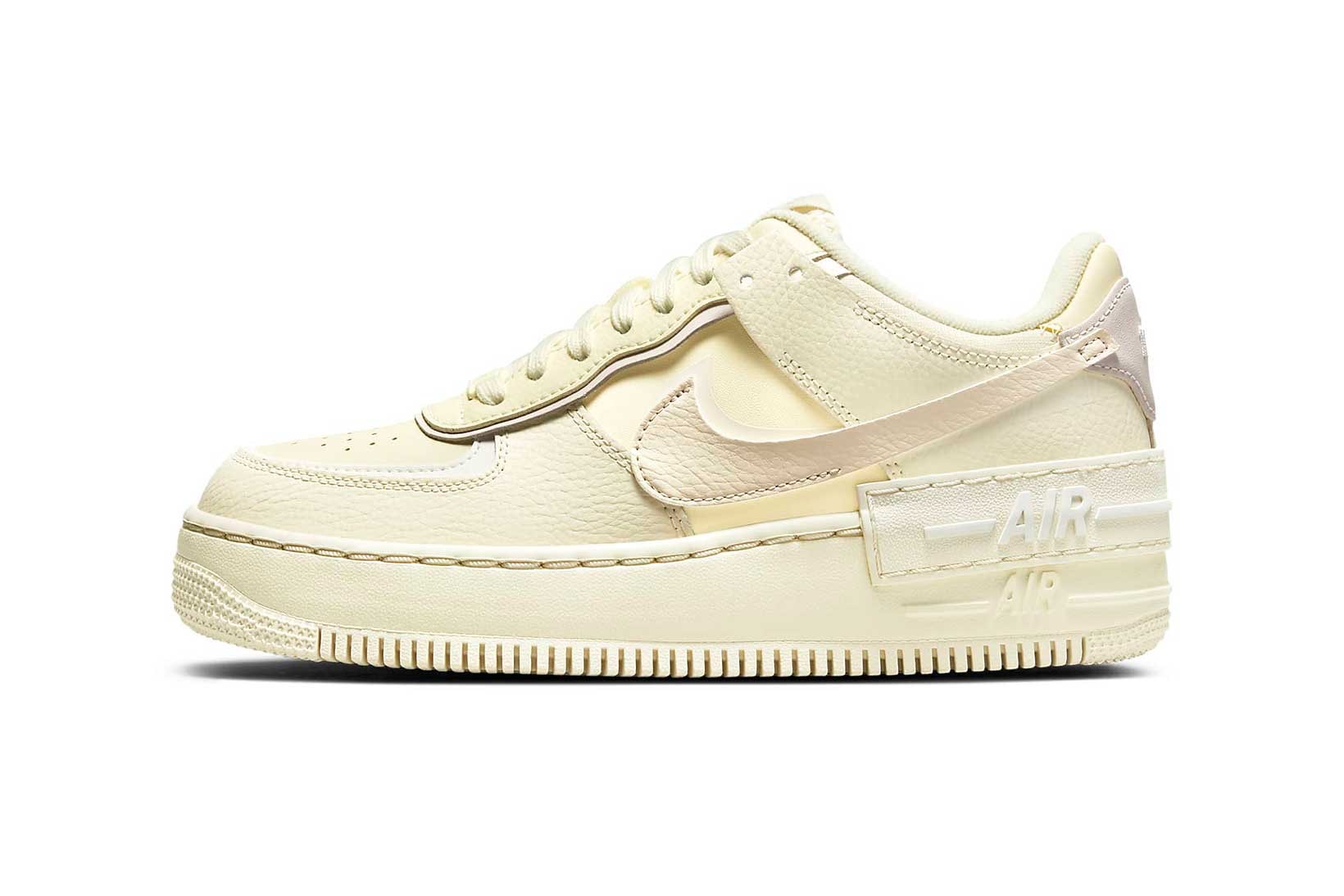 nike air force 1 af1 shadow womens sneakers coconut milk cream white colorway footwear shoes kicks sneakerhead