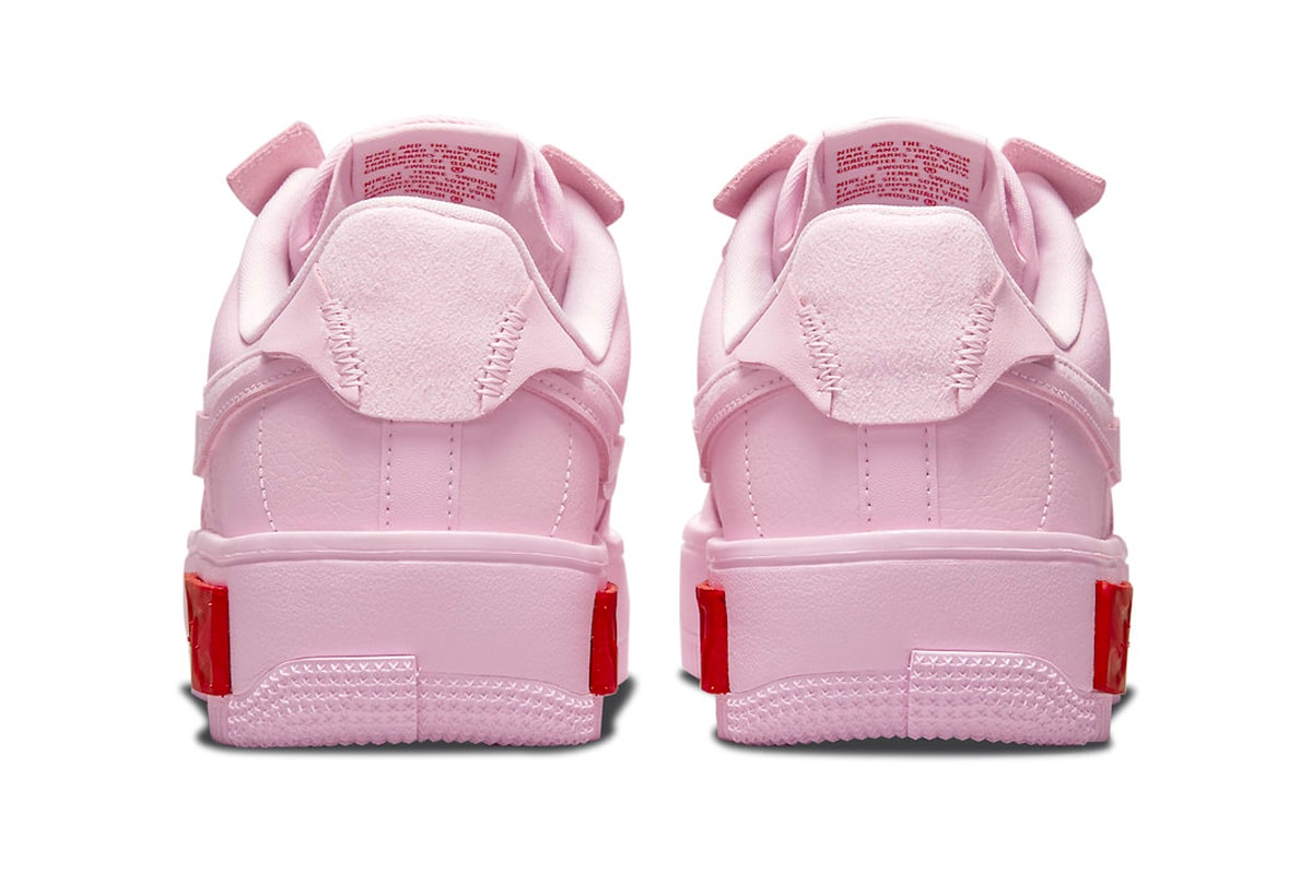 nike air force 1 af1 pink fontanka pastel back heel details