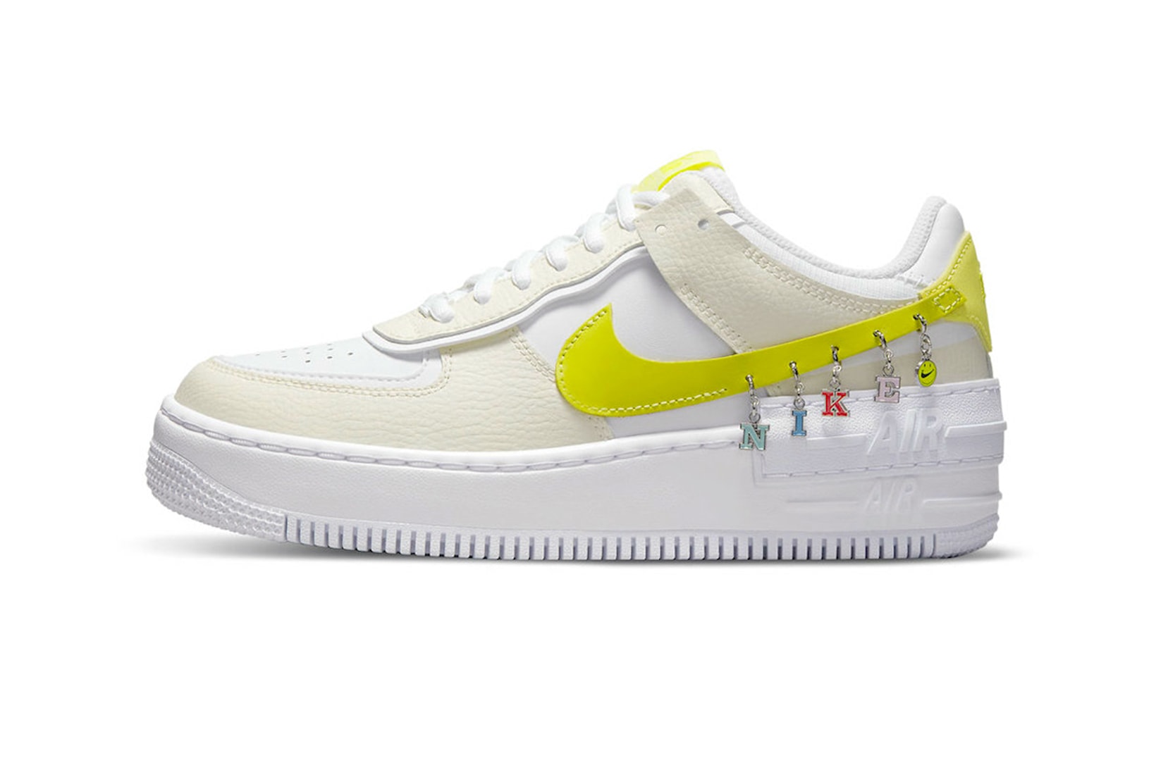 nike air force 1 shadow af1 womens sneakers have a day white yellow anklet charms footwear sneakerhead kicks shoes lateral