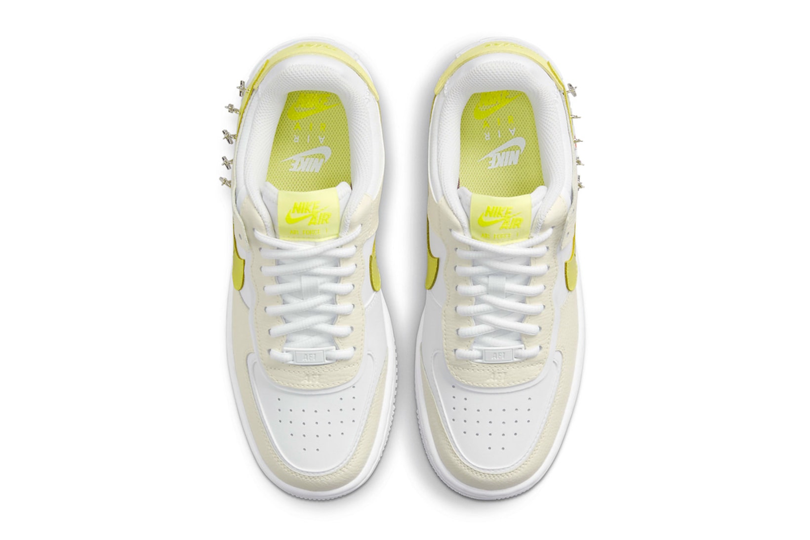 nike air force 1 shadow af1 womens sneakers have a day white yellow anklet charms footwear sneakerhead kicks shoes top aerial view insoles