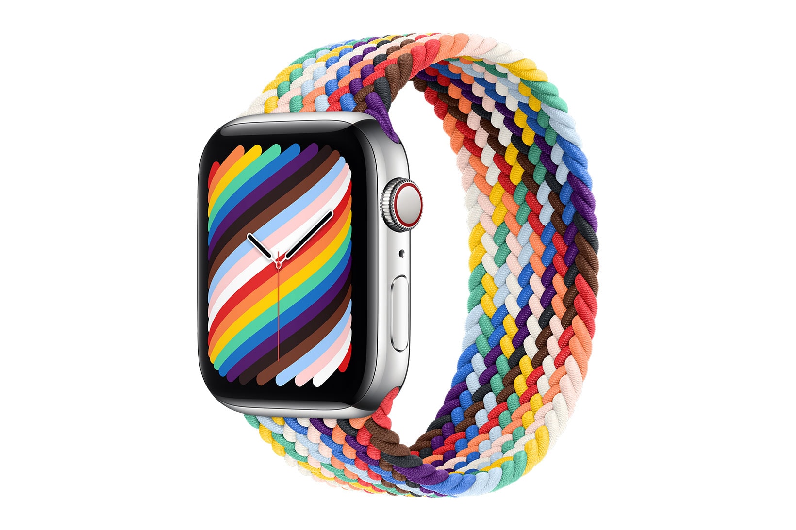 apple watch strap band face pride edition braided solo loop rainbow