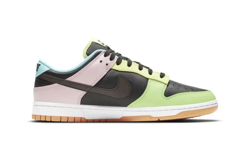 nike dunk low free.99 bodegas candy pastel pink green swoosh black