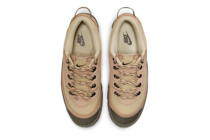 nike sportswear lahar low hemp smoke beige footwear shoes aerial top view insole
