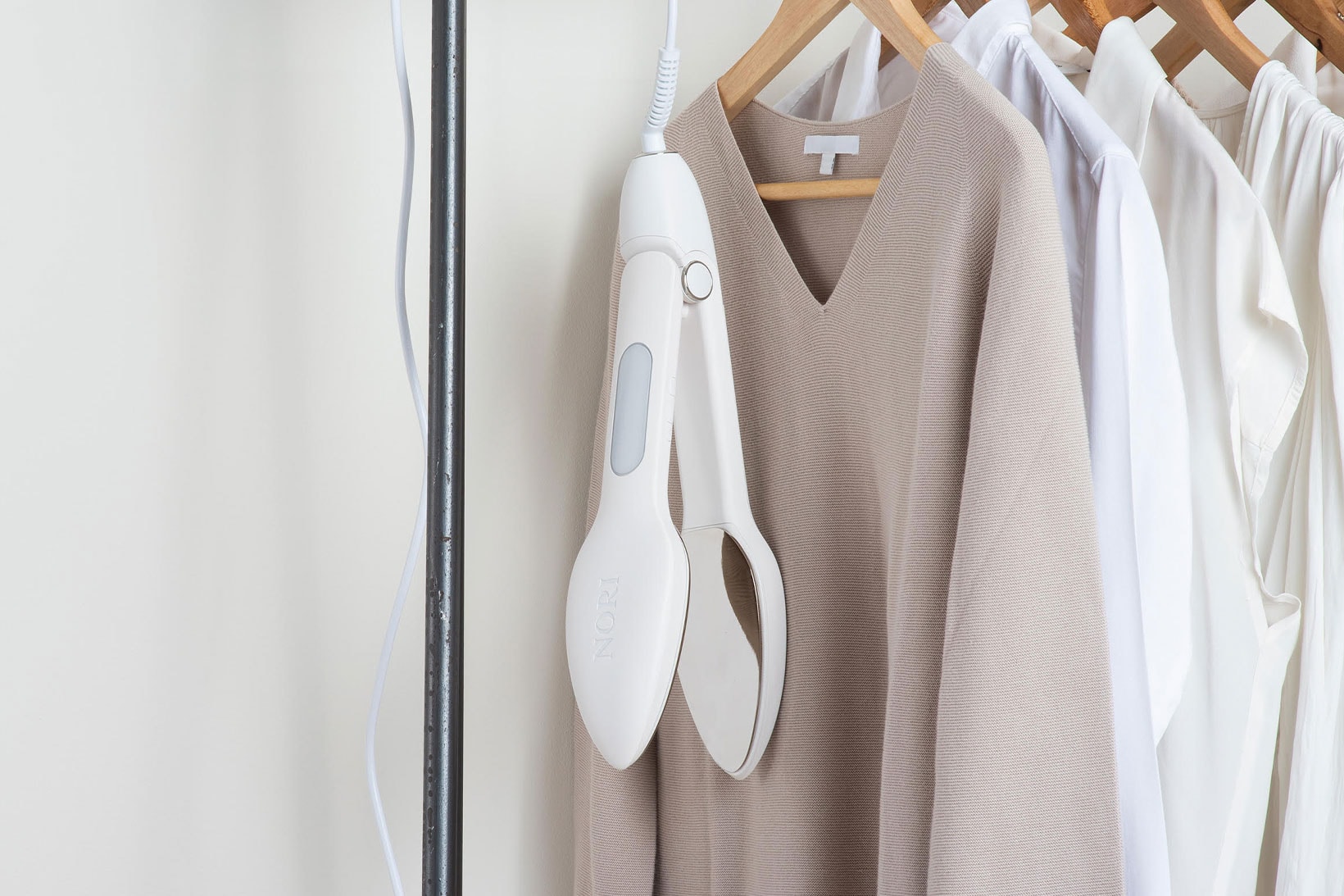 the nori press steaming ironing clothes hanger