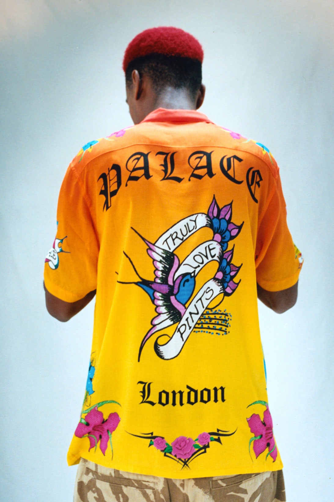palace skateboards summer 2021 lookbook collection drop 90s tattoos tshirt