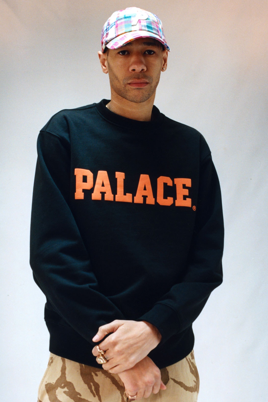 palace skateboards summer 2021 lookbook collection drop logo sweater hat plaid