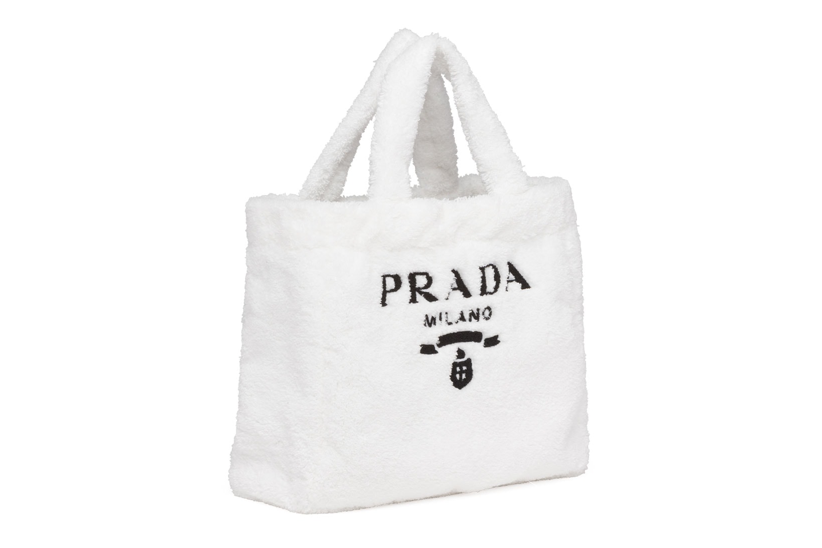 prada spring summer ss21 terrycloth handbag purse tote