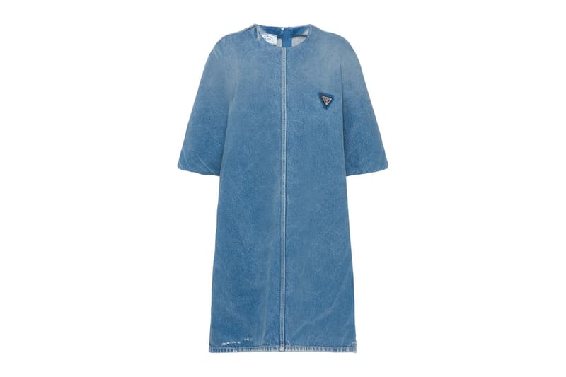 prada spring summer ss21 denim dress shirt