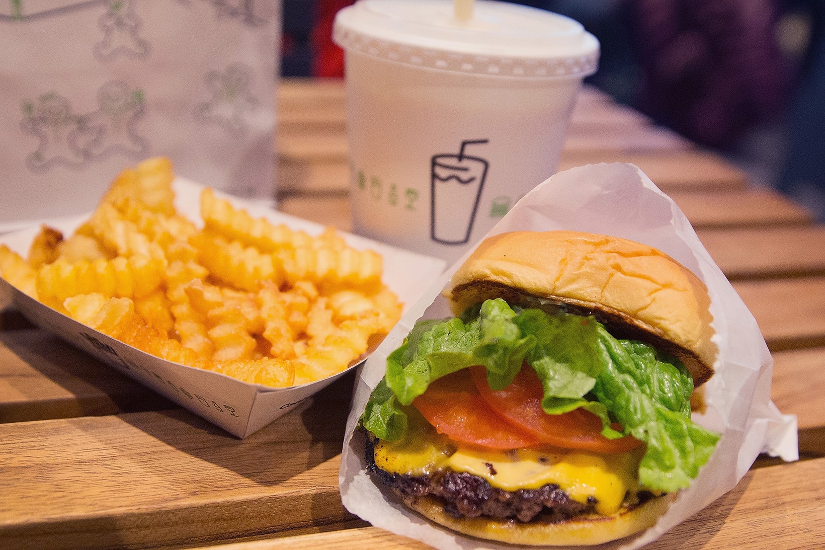 shake shack new york city nyc french fries burger fast food