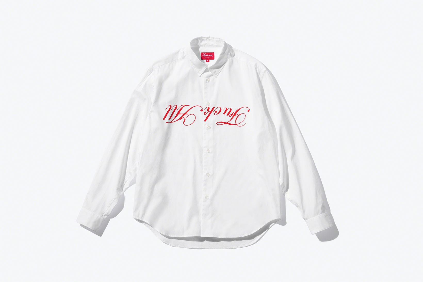 supreme jamie reid spring 2021 collection white shirt lettering