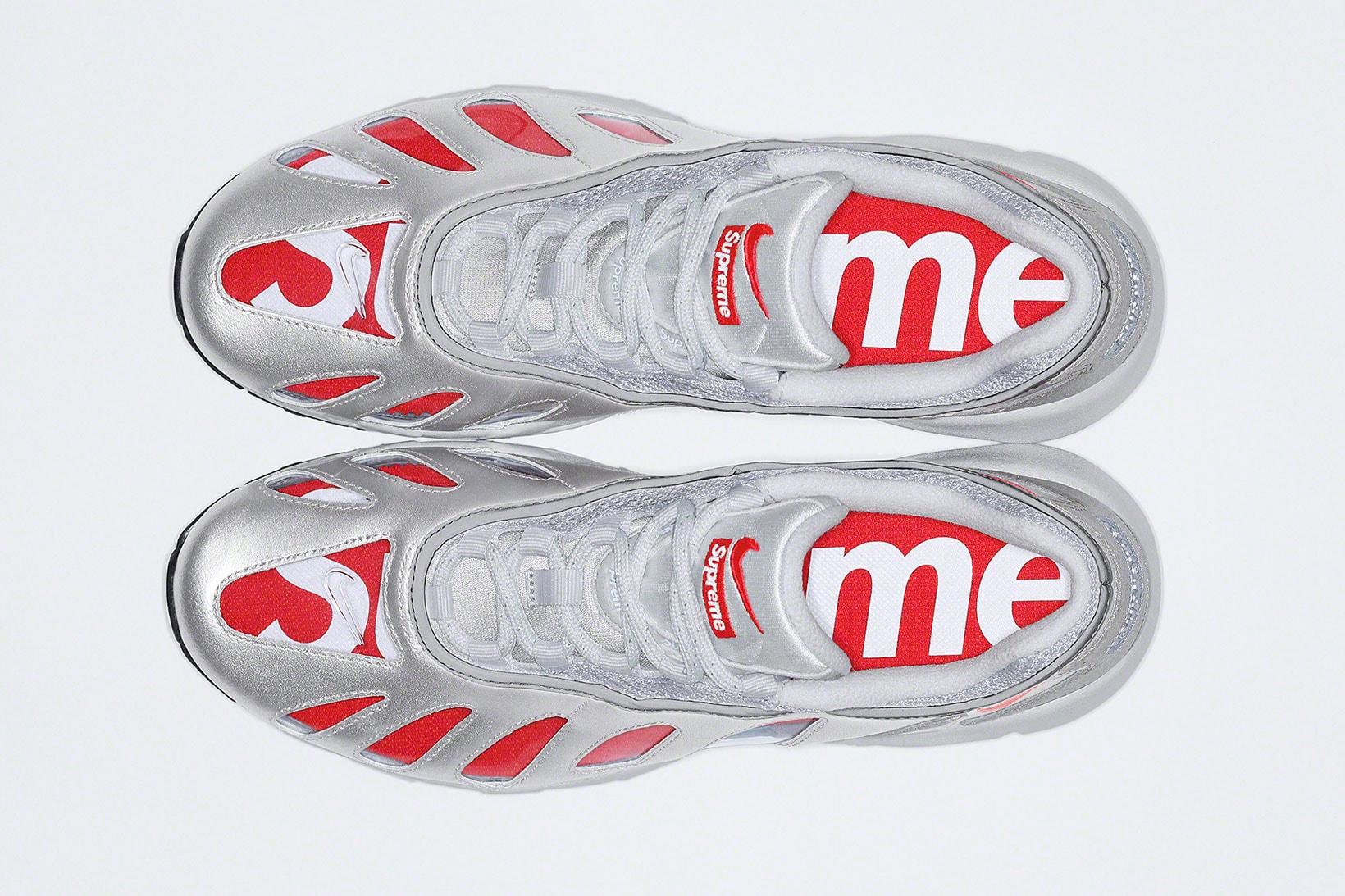 supreme nike air max am96 sneakers collaboration red box logo