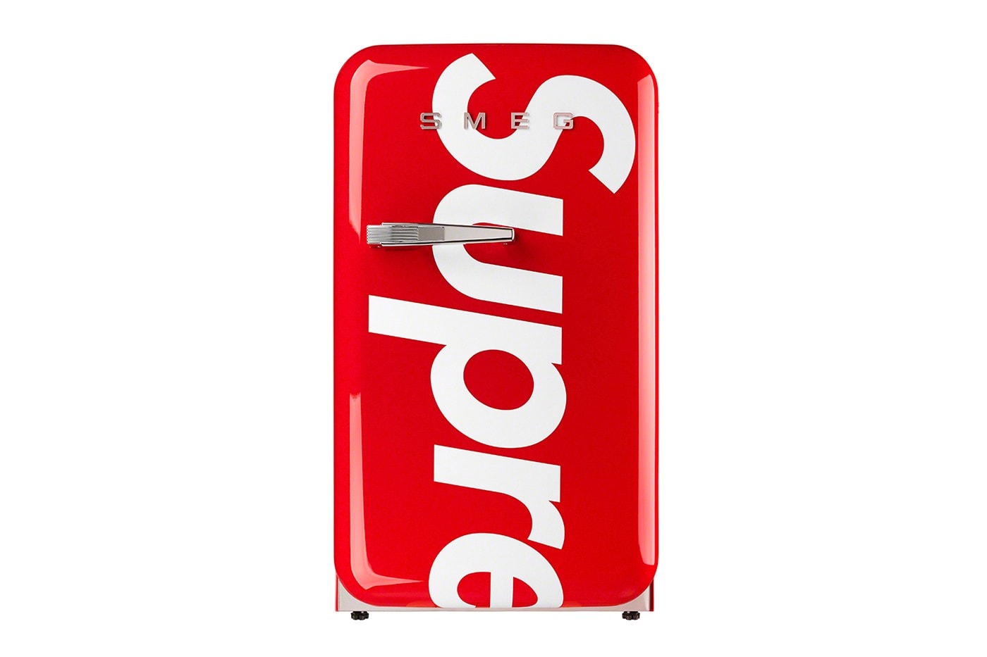 supreme smeg mini fridge refrigerator collaboration red box logo price release date info 