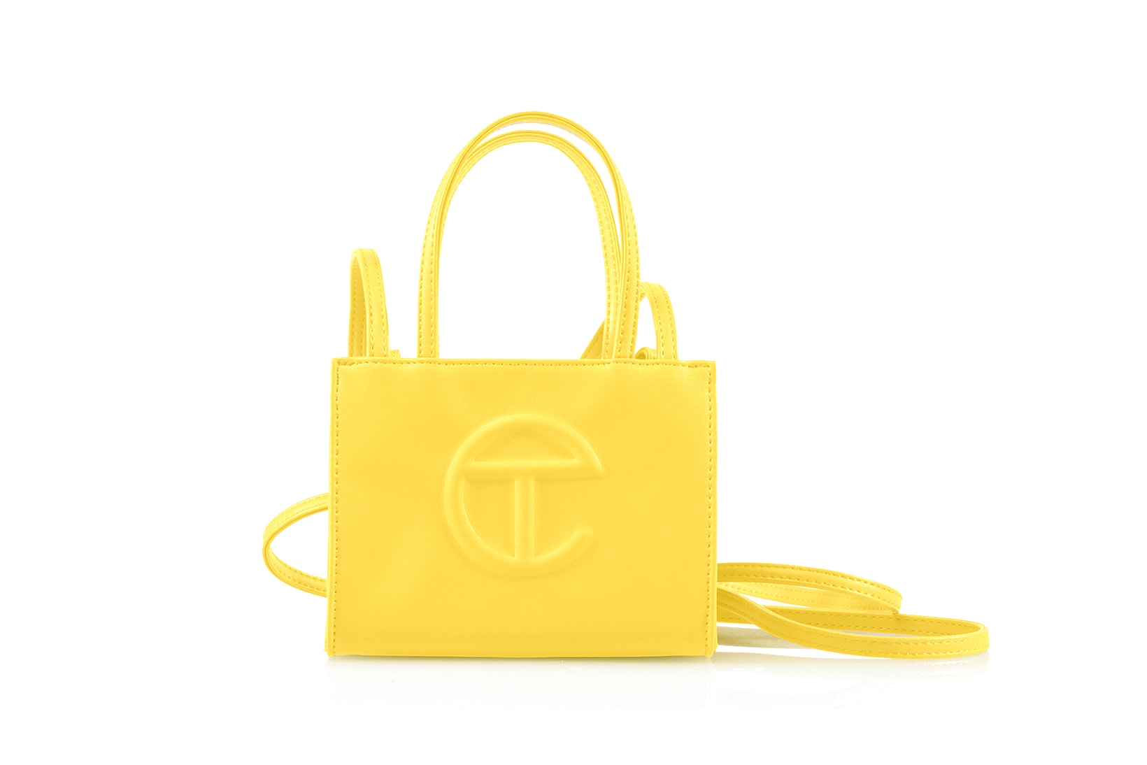 telfar shopping bag yellow accessory small