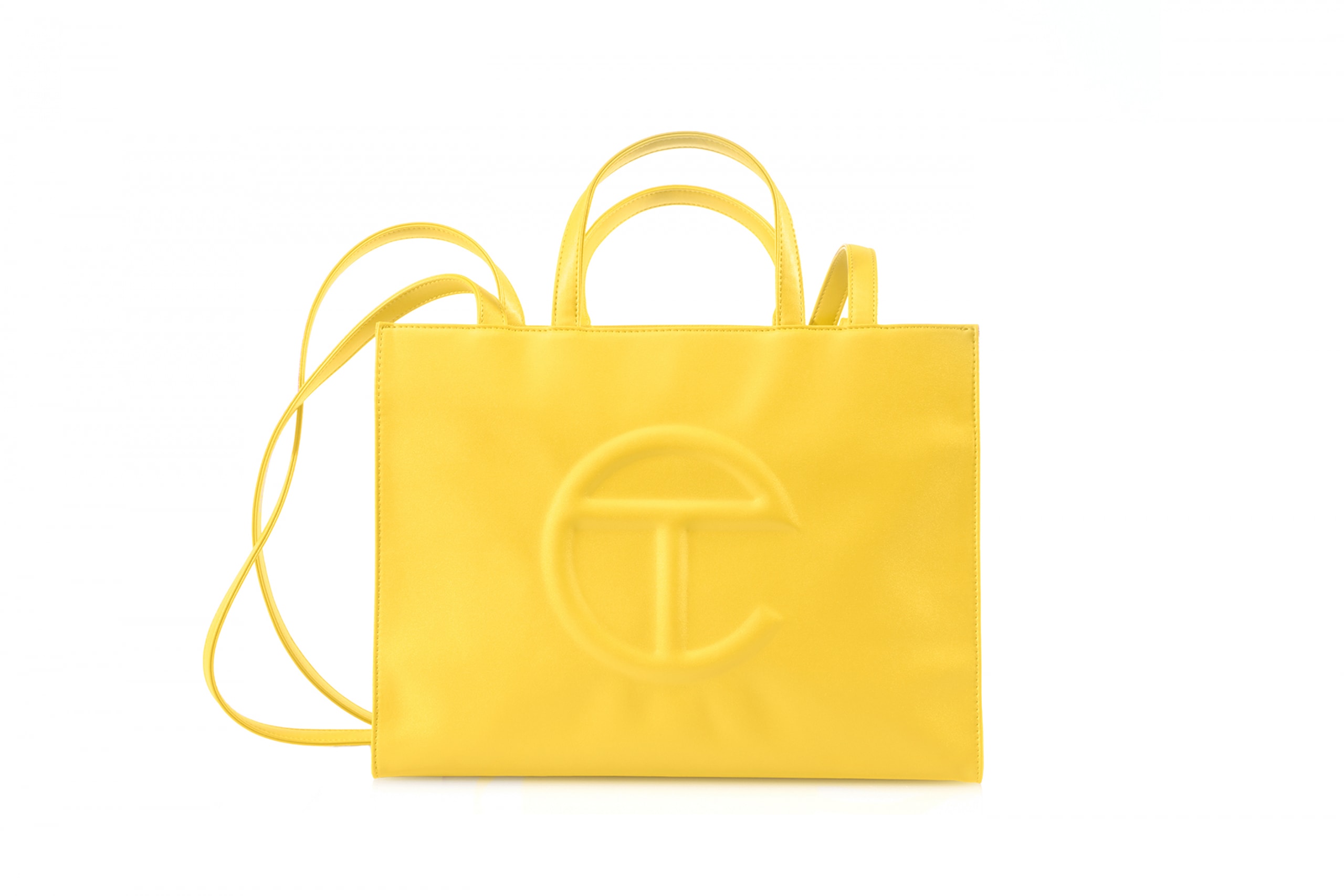 telfar shopping bag yellow accessory medium