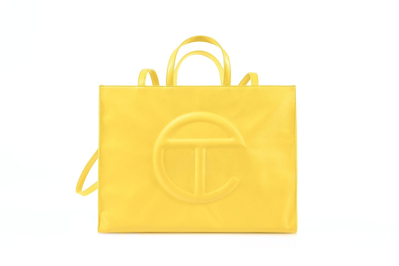 telfar shopping bag yellow accessory large