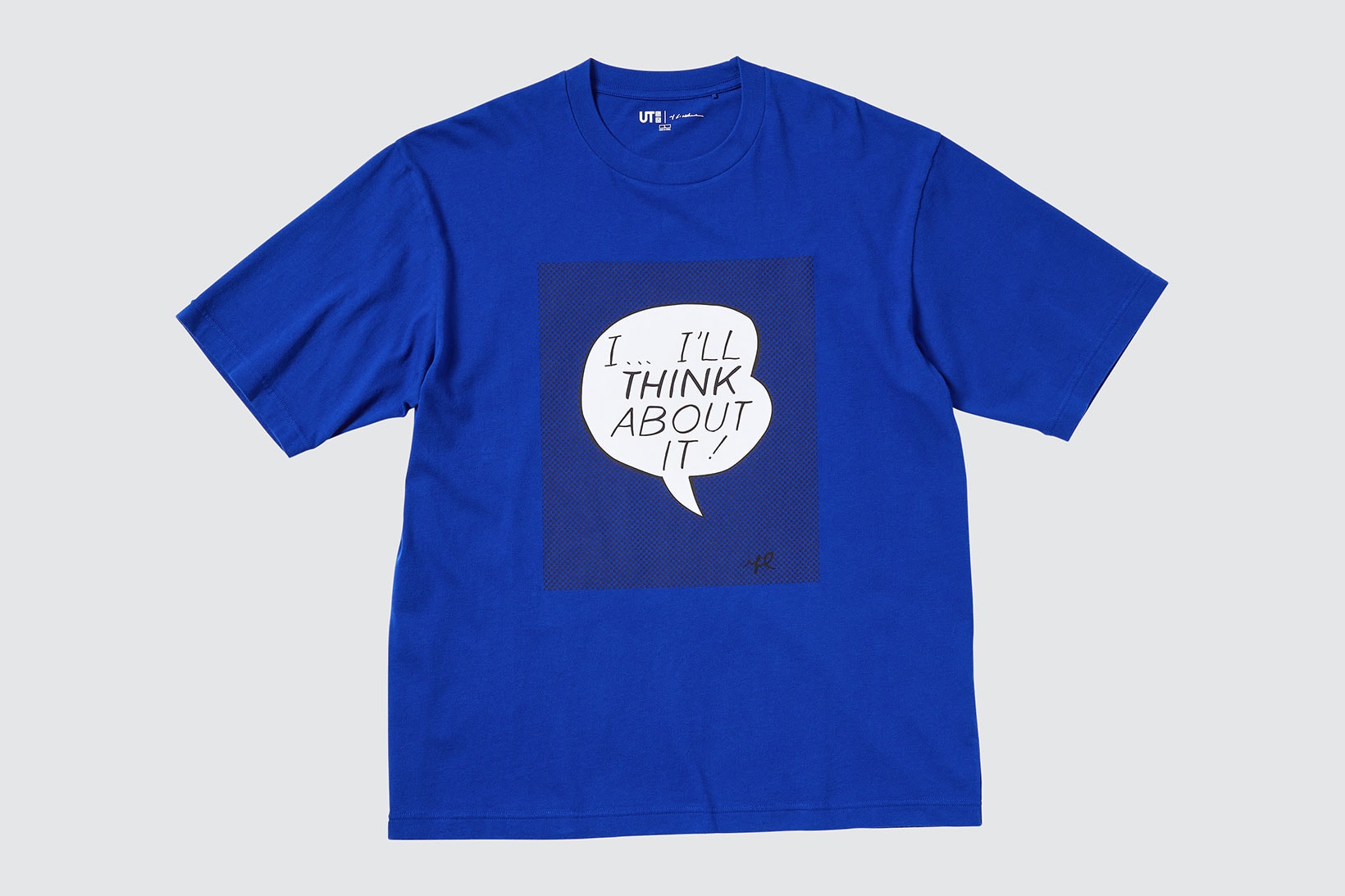 uniqlo ut roy lichtenstein american pop art collaboration t-shirts blue i'll think about it graphic
