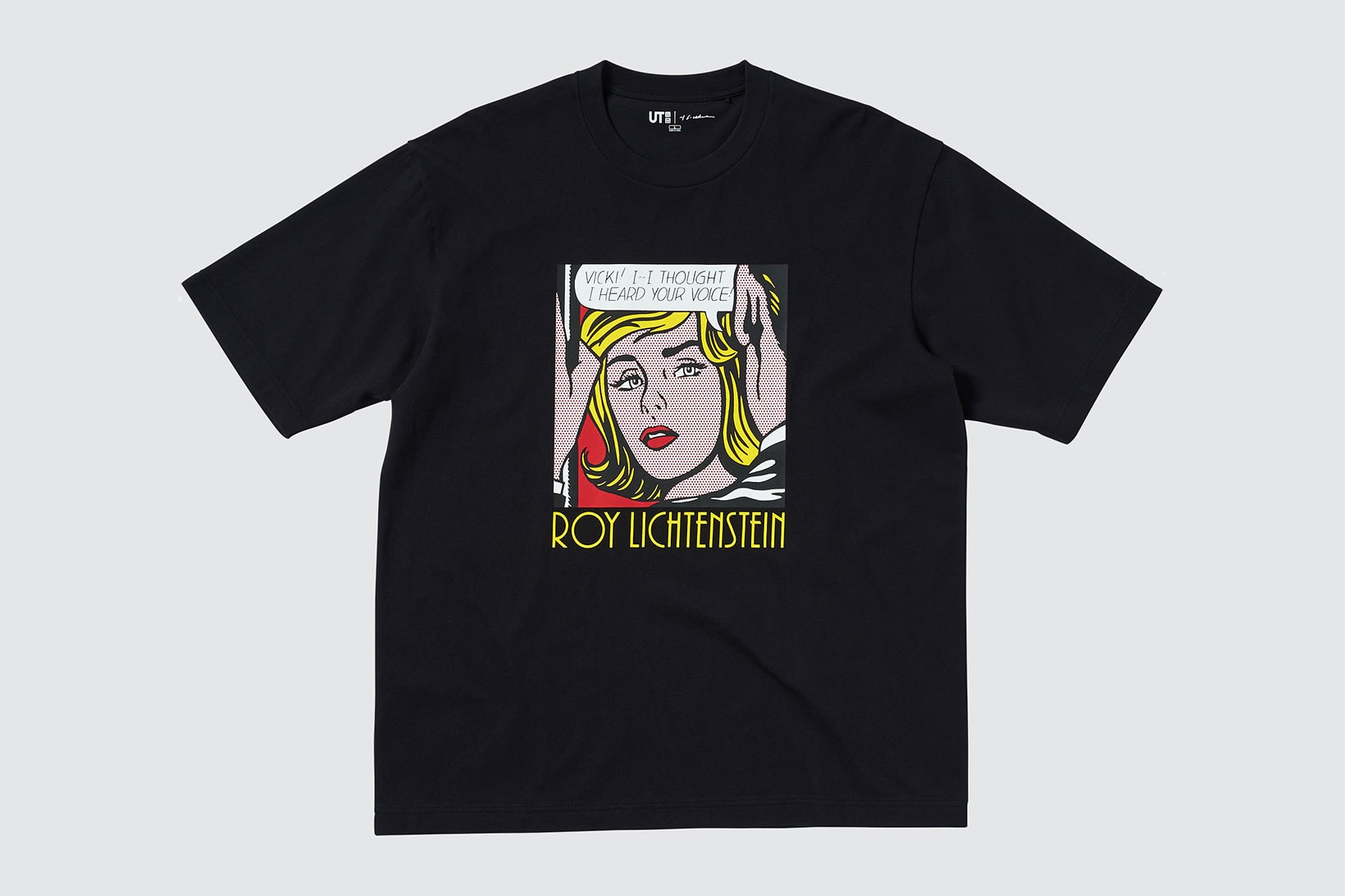 uniqlo ut roy lichtenstein american pop art collaboration t-shirts black mens graphic