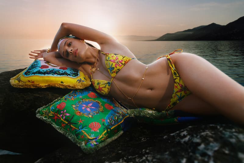 Versace La Vacanza Summer Beach Campaign Swimwear Bikini Swimsuit Donatella Versace 