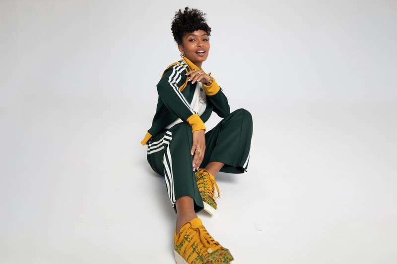 yara shahidi satin track pants