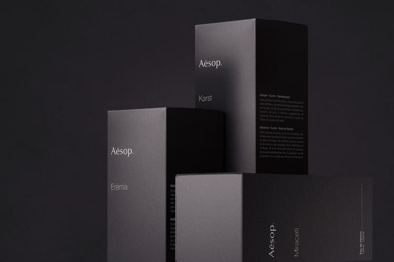 aesop perfumes fragrances new scents miraceti karst eremia box packaging