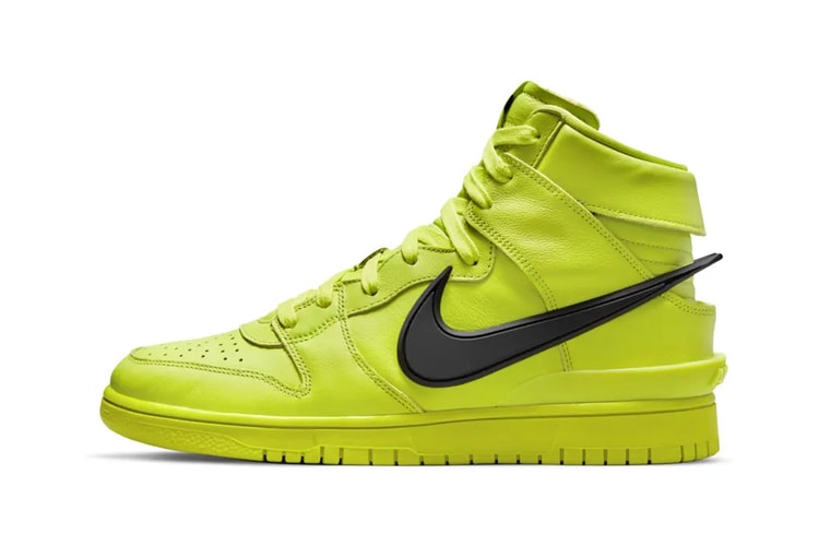 Here's an Official Look at AMBUSH x Nike's Dunk High "Flash Lime"