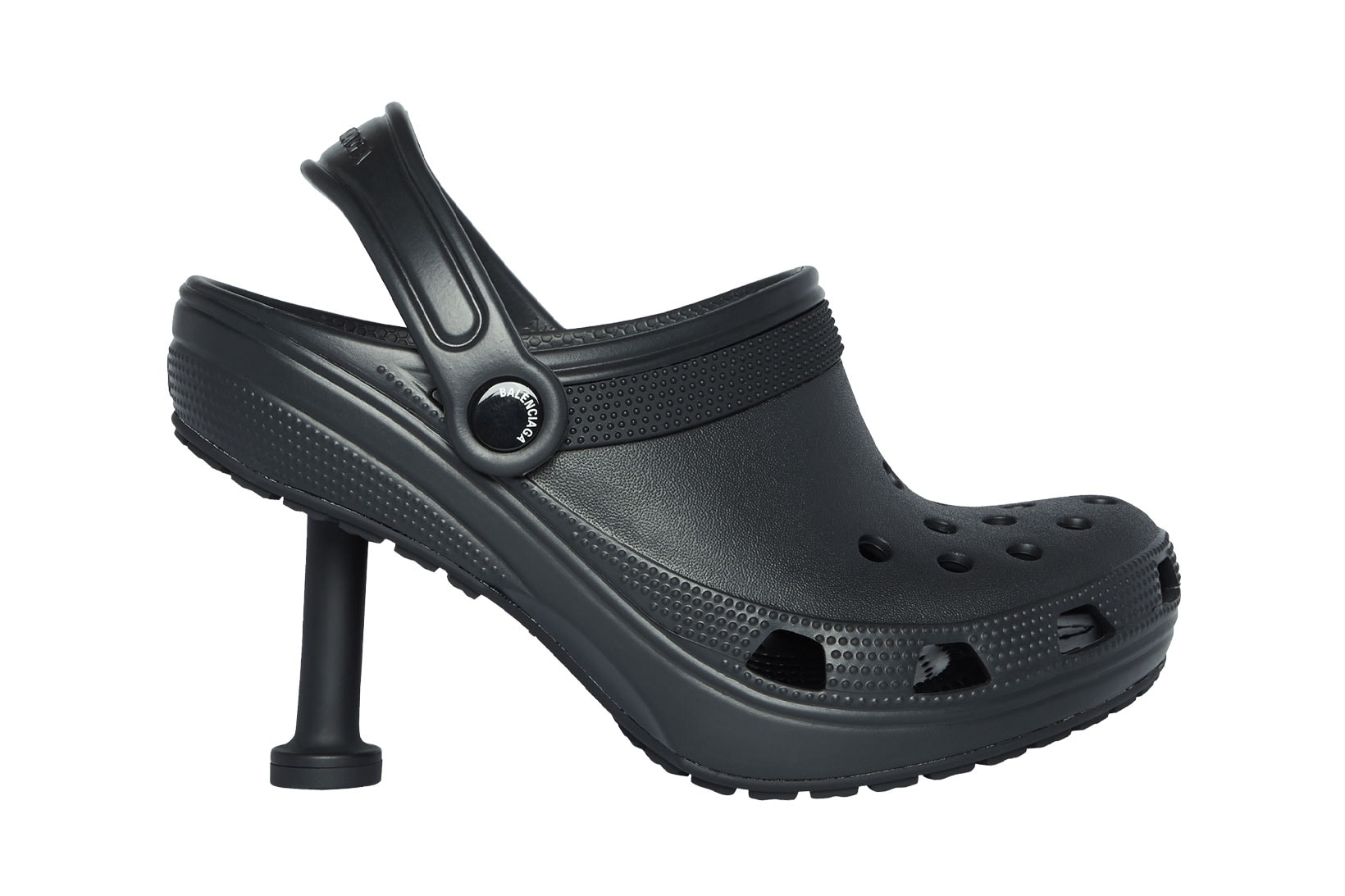 balenciaga crocs spring 2022 collaboration stiletto heels clogs black