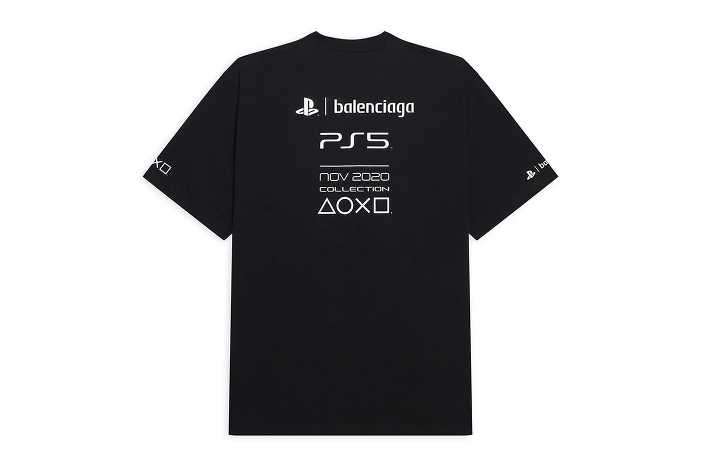 Sony PlayStation 5 x Balenciaga Capsule Release Gaming Hoodies T-Shirts Black White Red