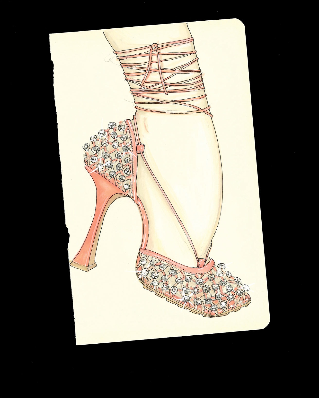 bottega veneta digital journal zine issue 02 illustration heels