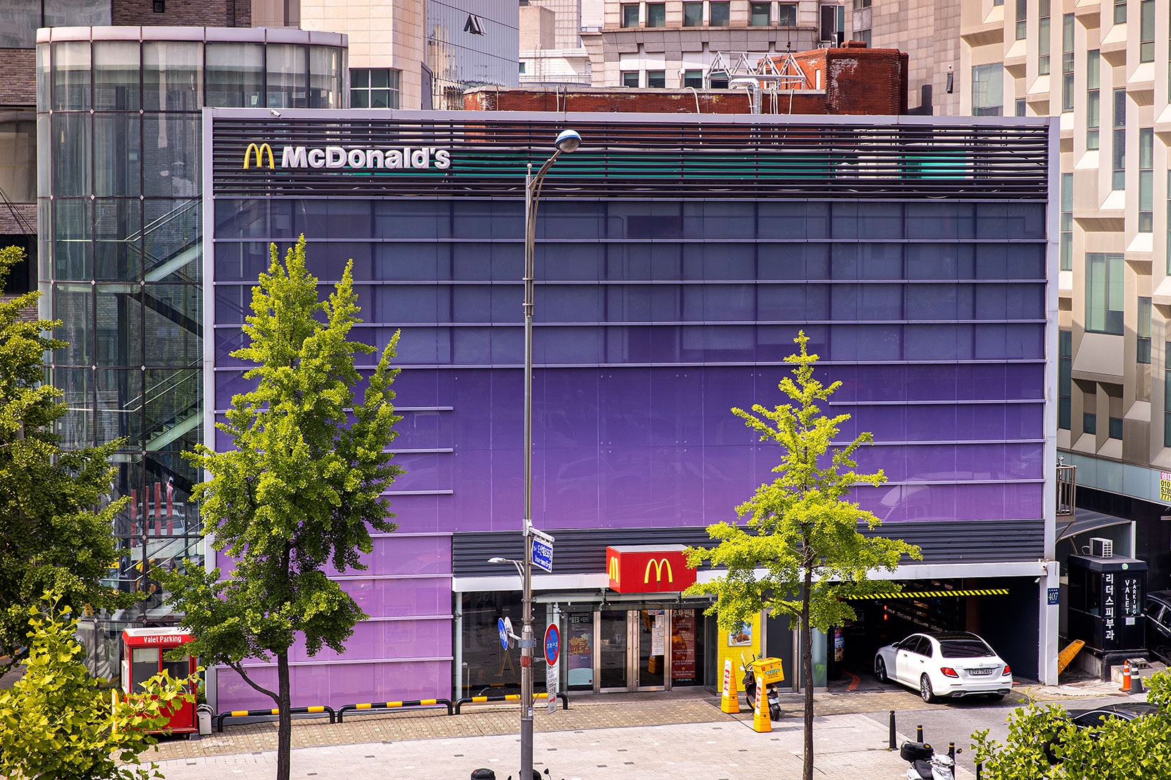 bts mcdonalds collaboration purple drive thru store seoul korea location info  
