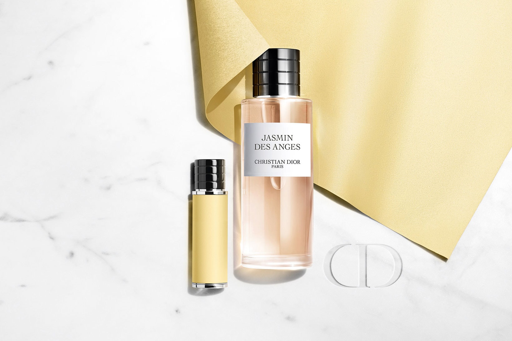 maison christian dior perfume purse spray fragrance scent refill case bottle yellow jasmin des anges