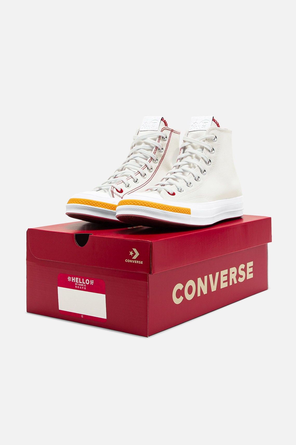 CLOT x Converse Chuck 70 Hi and Ox Collaboration Sneakers Paloma Gray White