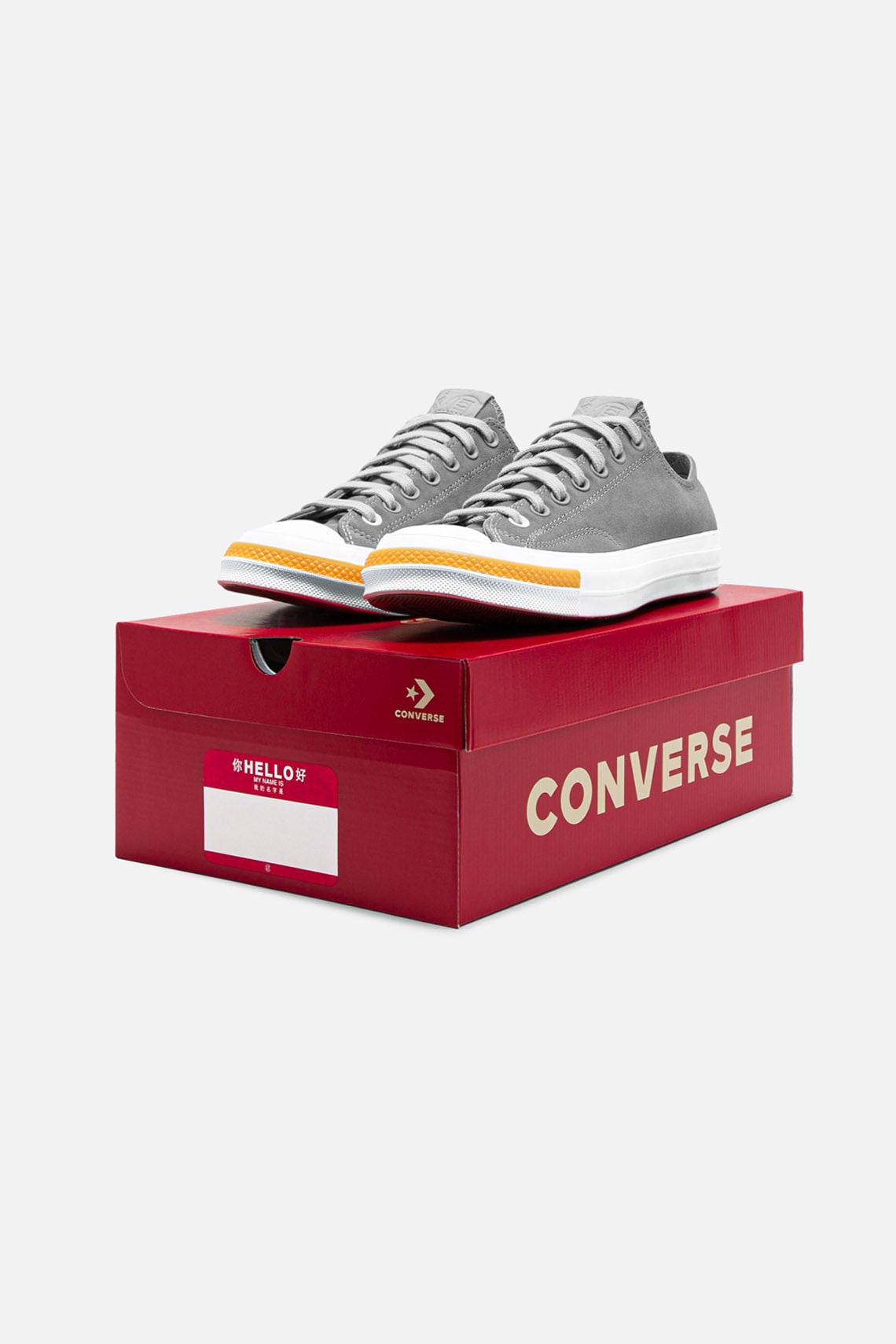 CLOT x Converse Chuck 70 Hi and Ox Collaboration Sneakers Paloma Gray White