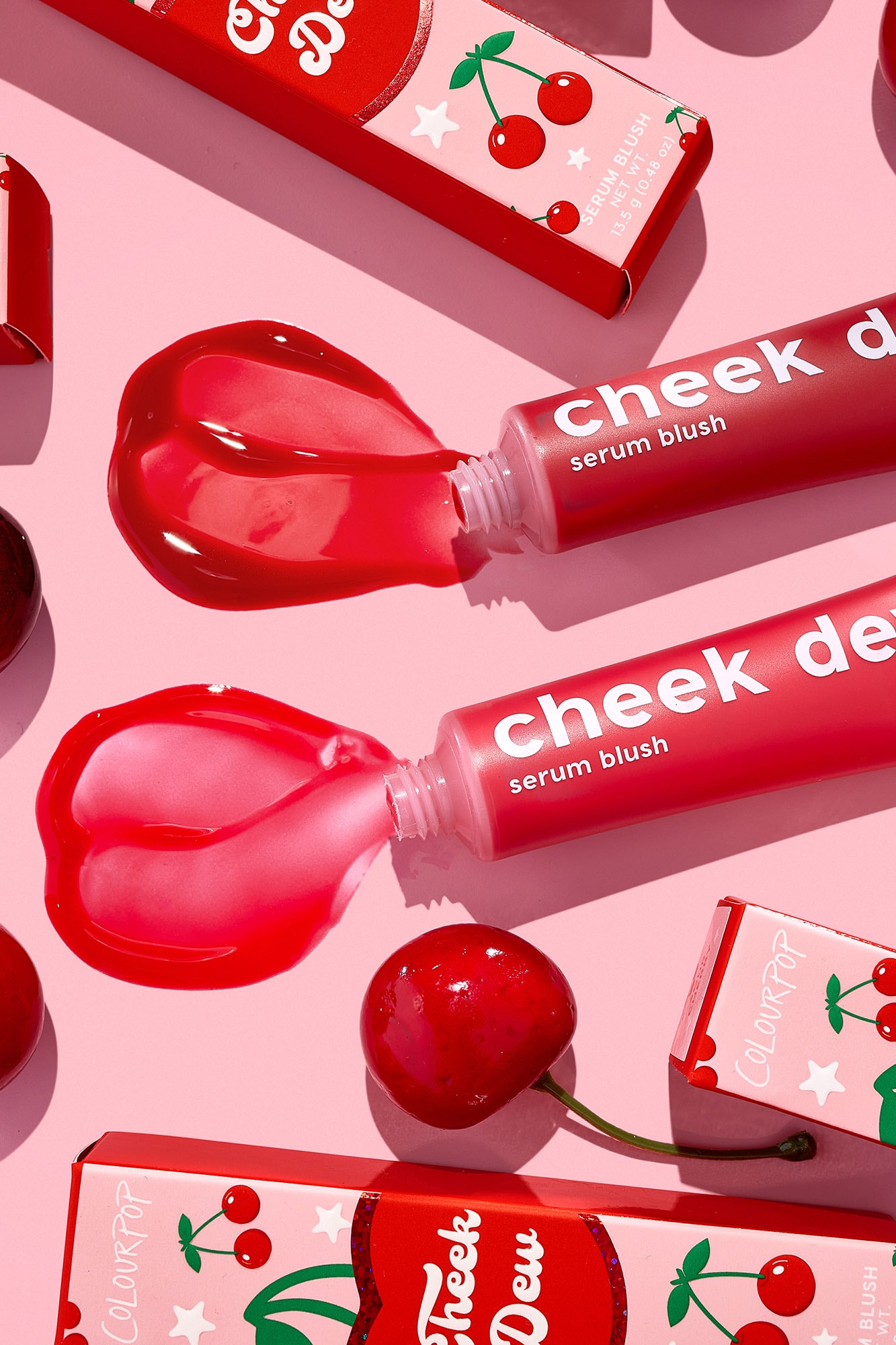 ColourPop Cherry Crush Collection Eye-Shadow Palette Eyeliner Blush Lipstick Lipstain Mirror Hairclips