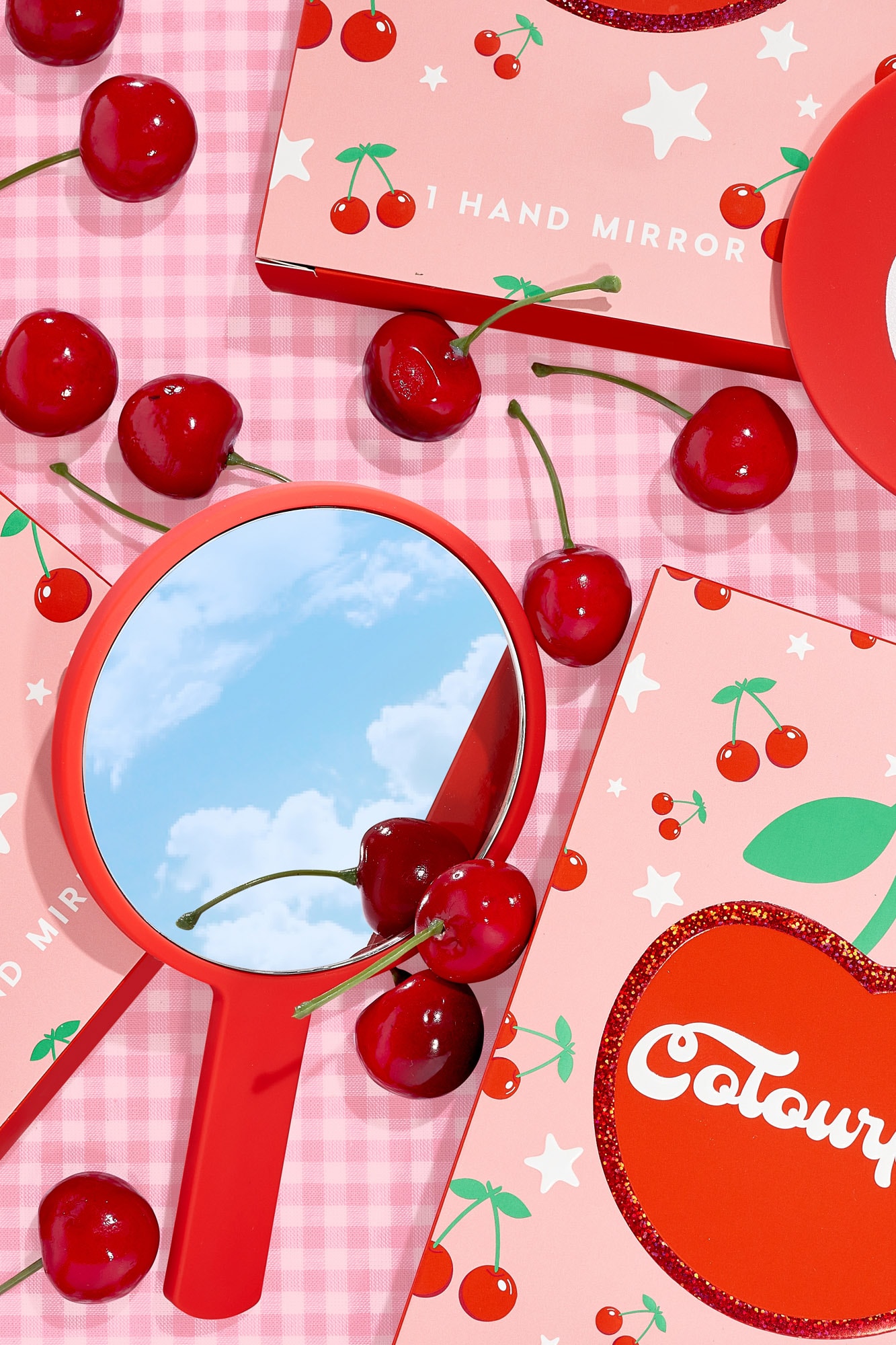 ColourPop Cherry Crush Collection Eye-Shadow Palette Eyeliner Blush Lipstick Lipstain Mirror Hairclips