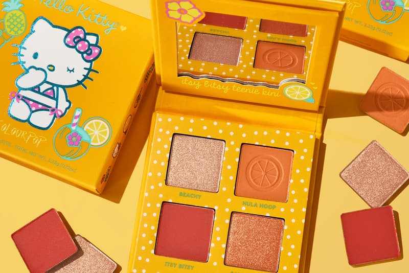 Hello Kitty ColourPop Tropical Escape Collection eyeshadow palettes orange