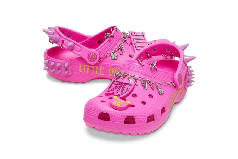 crocs little big classic clog pink collaboration russian punk pop rave group footwear