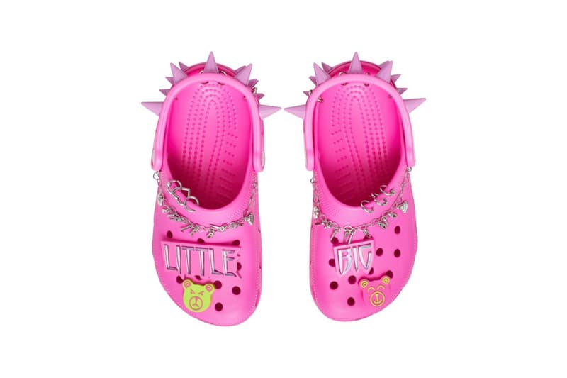 crocs little big classic clog pink collaboration russian punk pop rave group footwear