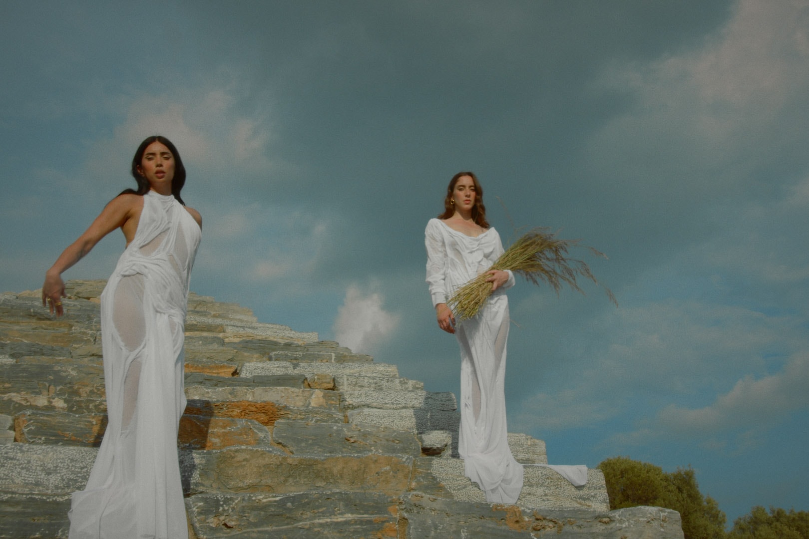 Di Petsa Bridal "Wet Brides" Campaign and Short Film Greek Dresses Weddings
