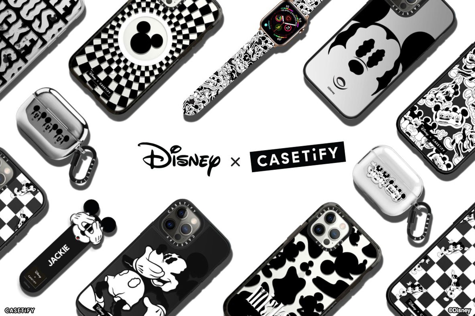 disney casetify mickey mouse collaboration iphone cases apple wach straps bands airpods