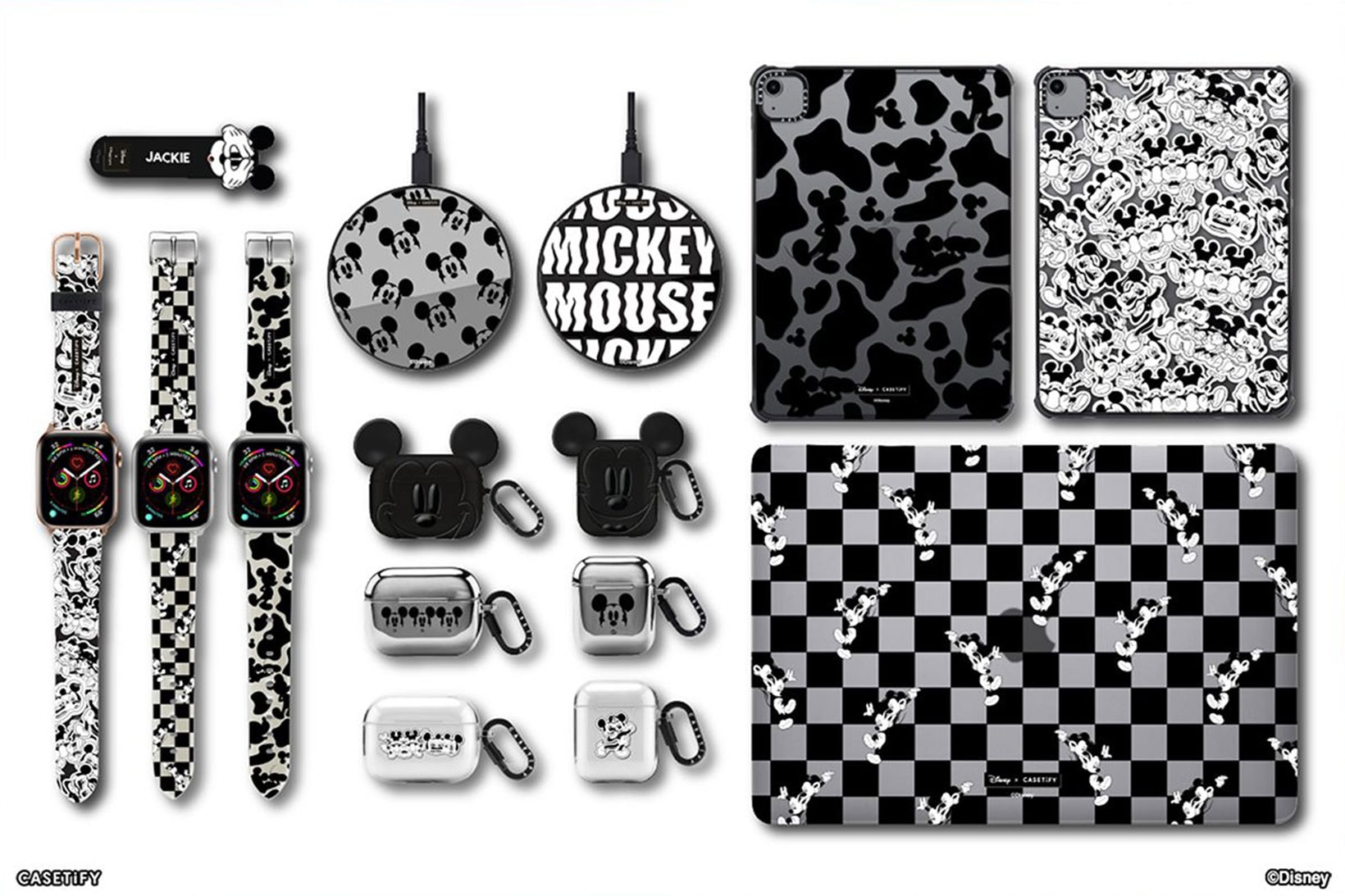 disney casetify mickey mouse collaboration iphone cases apple watch bands straps wireless chargers airpods