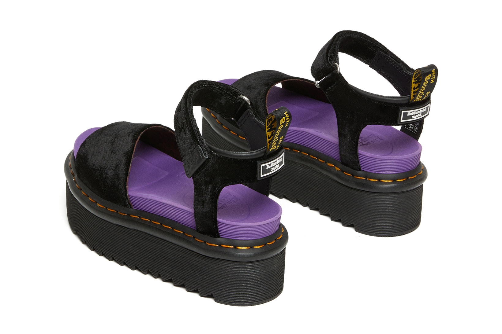 dr martens x-girl collaboration strap sandals platform