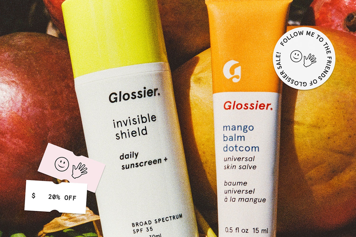 Friends of Glossier 20% Off Sale Announcement Weekend Mid-Year Lipstick Beauty Skincare Makeup