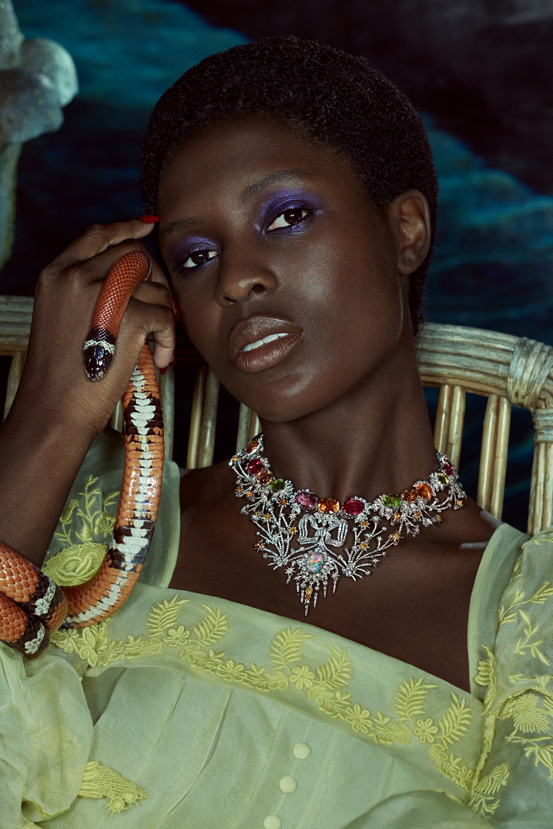 Gucci High Jewelry Hortus Deliciarum Collection 2021 Silver Jewels Diamonds Jodie Turner-Smith Alessandro Michele